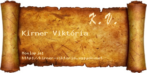 Kirner Viktória névjegykártya